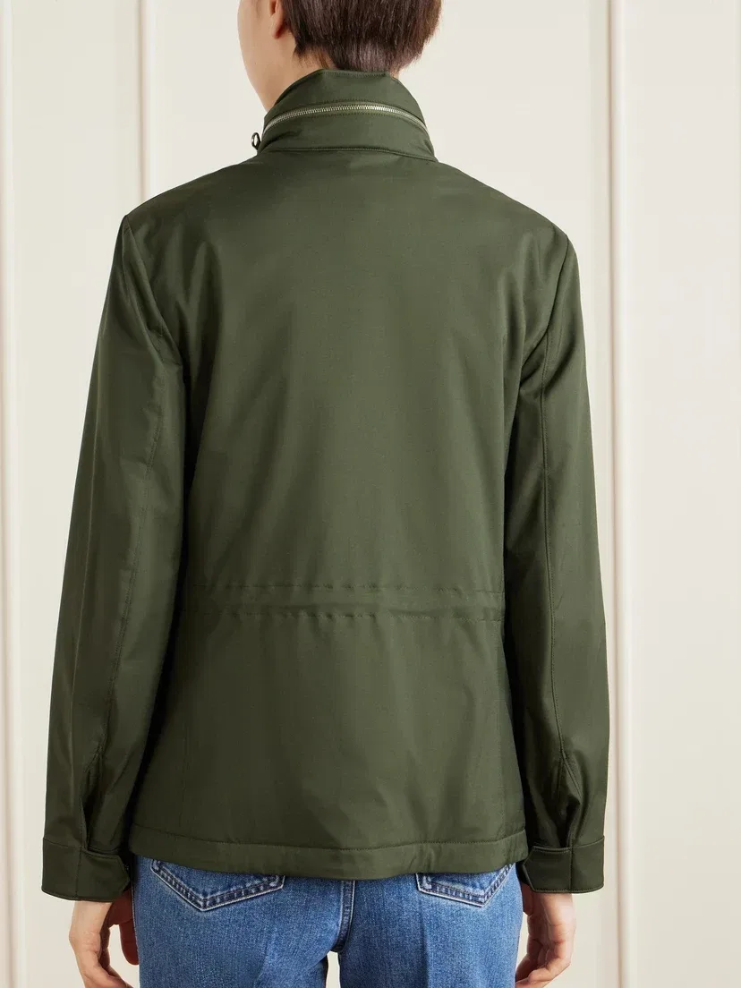 Куртка Traveller Mini из ткани Windmate Loro Piana, хаки — фото 4