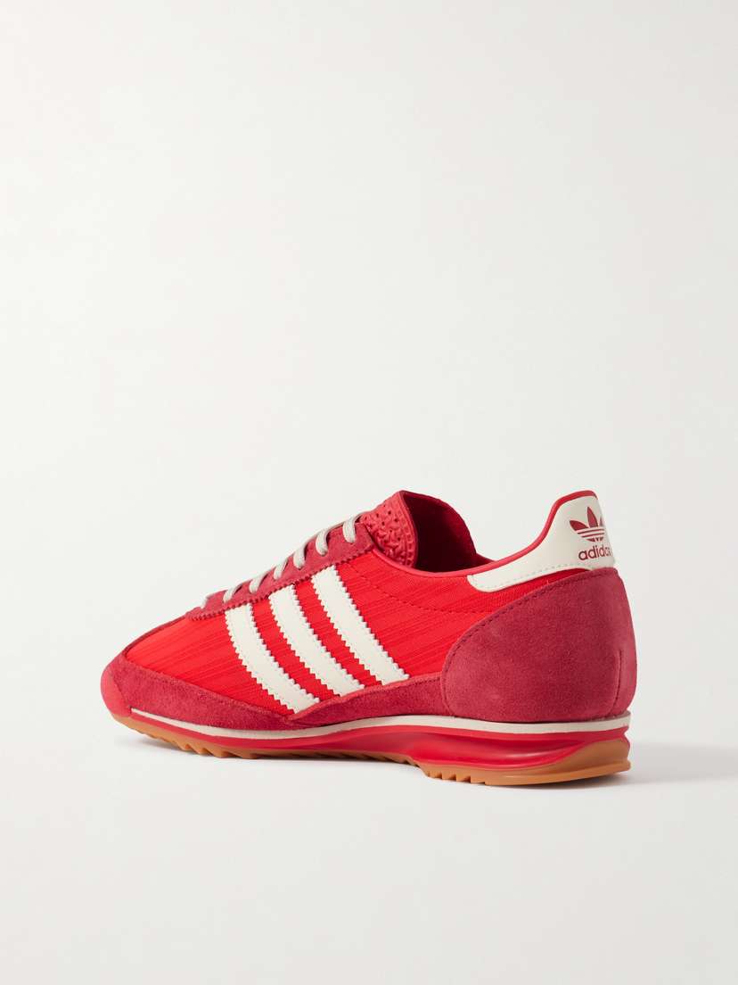 Кроссовки Sl 72 og из замши и нейлона с кожаной отделкой Adidas Originals, красный — фото 3