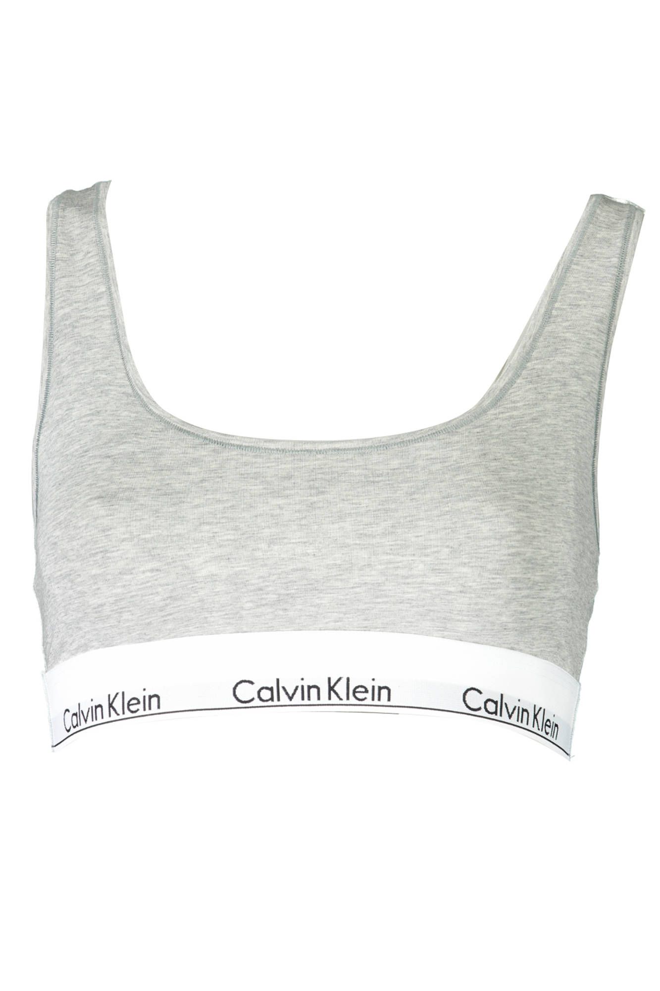 

Серый хлопковый женский спортивный бюстгальтер Calvin Klein