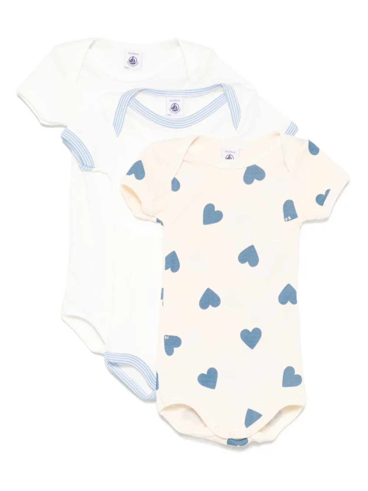 

Комплект из трех боди Petit Bateau, белый