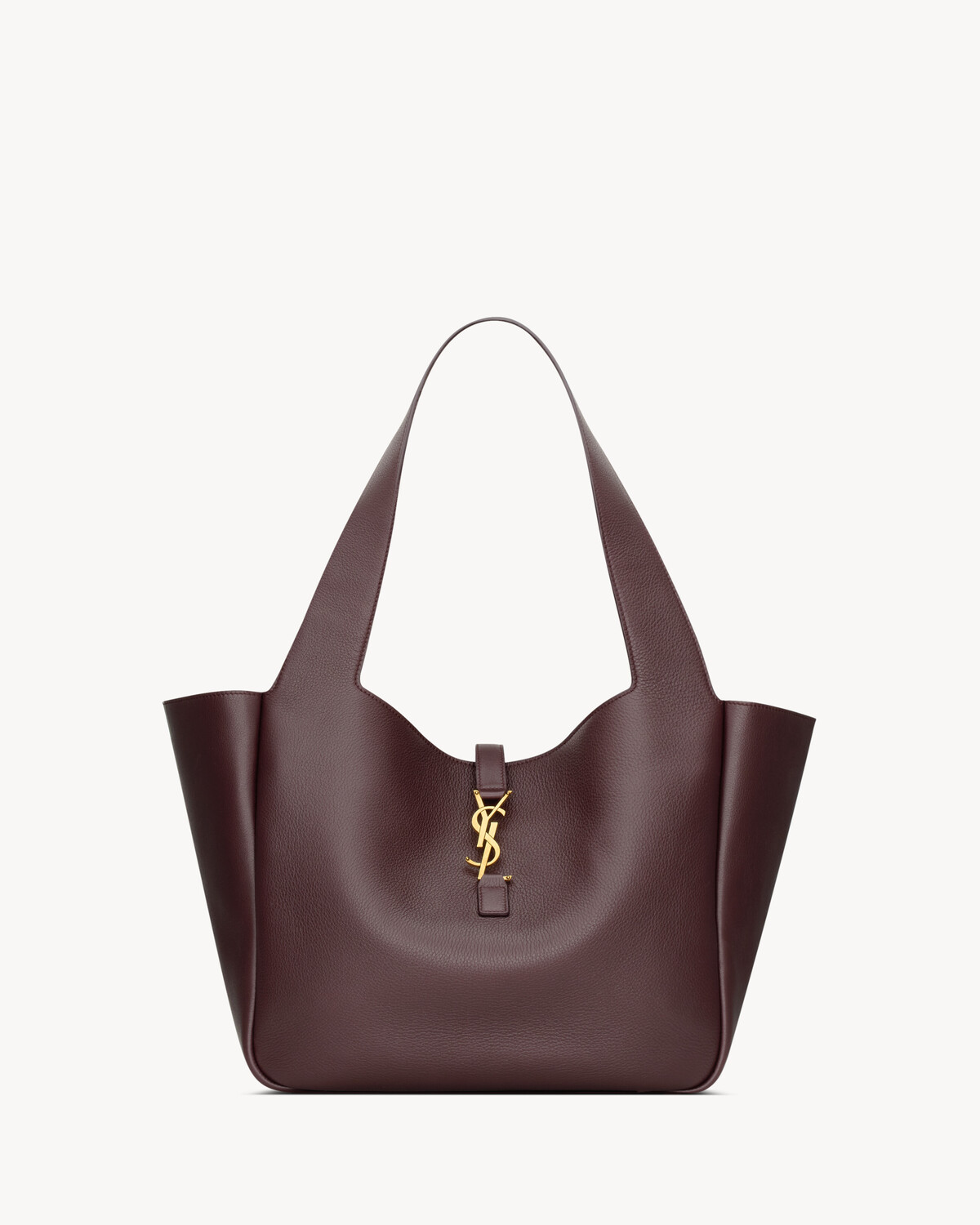 

Мягкая сумка из тонко зернистой кожи Saint Laurent, коричневый