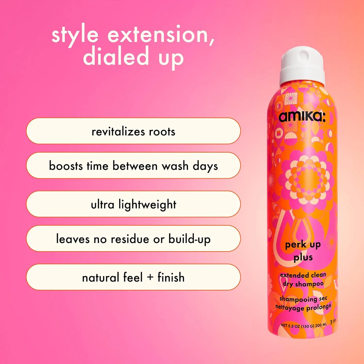 Сухой шампунь Amika Perk Up Plus Extended Clean 5,3 унции и фирменный шампунь Normcore 275 мл — фото 3