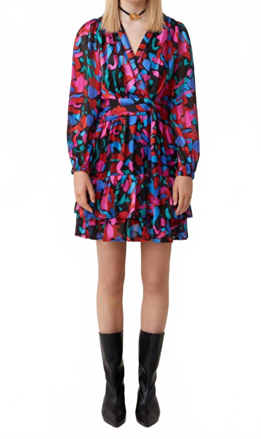 

Фуксия платье с принтом лепестков Suncoo