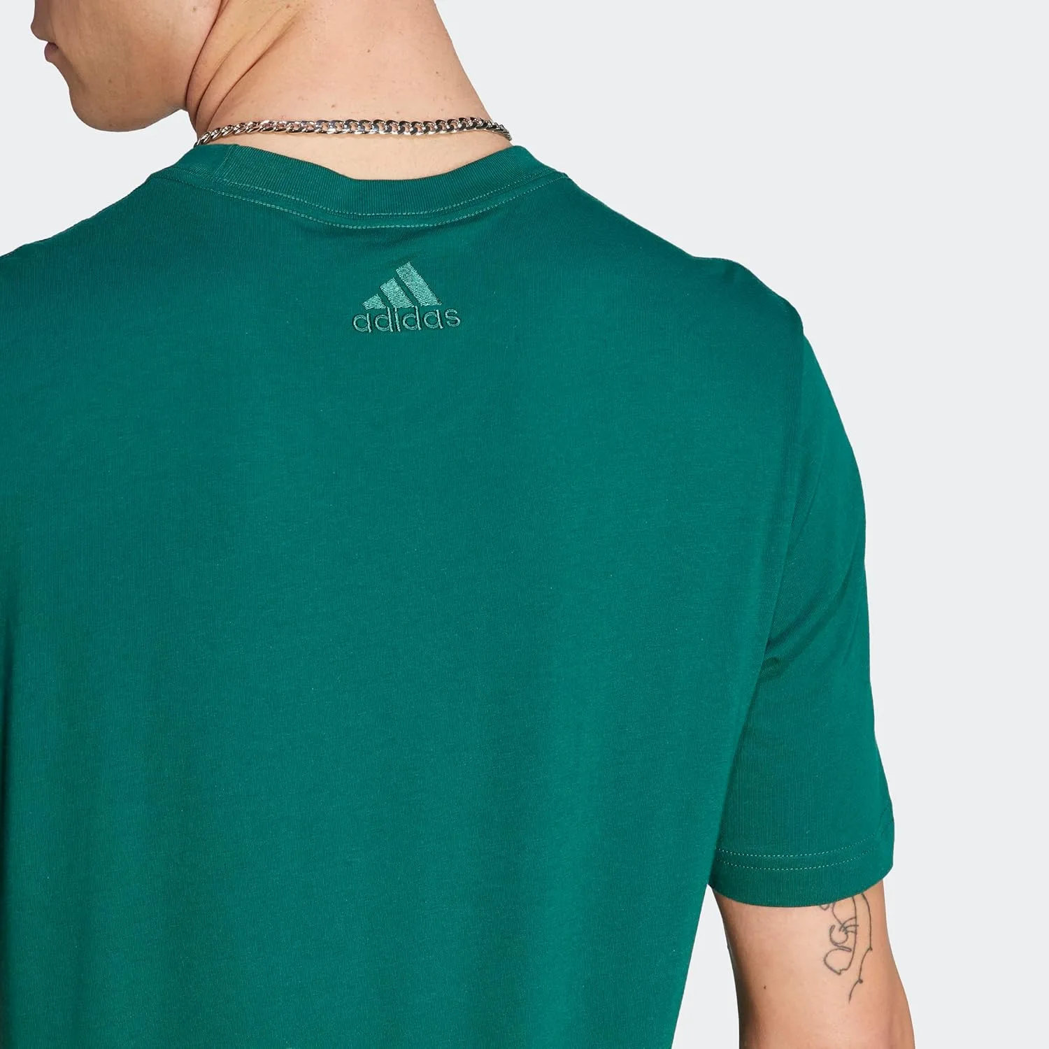 Футболка adidas Essentials Single Jersey с вышитым логотипом — фото 3