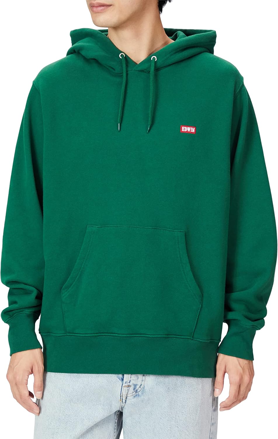

Мужская толстовка с капюшоном Edwin BOXLOGO EMBROIDERY HOODIE, зеленый