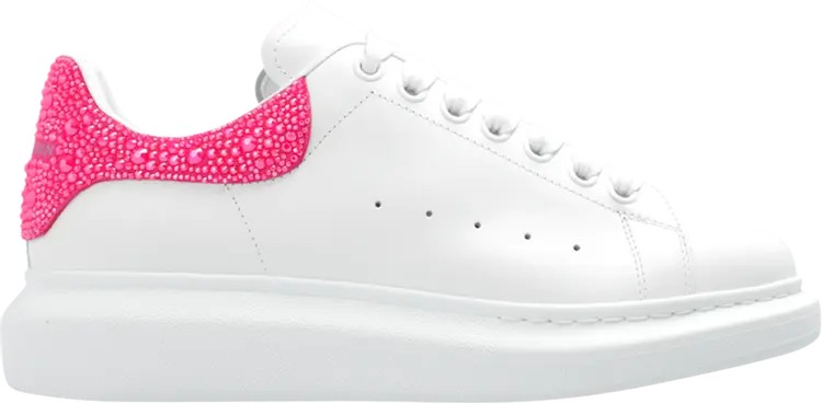 Кроссовки Alexander McQueen Wmns Oversized Sneaker 'White Halo Pink Crystal', белый