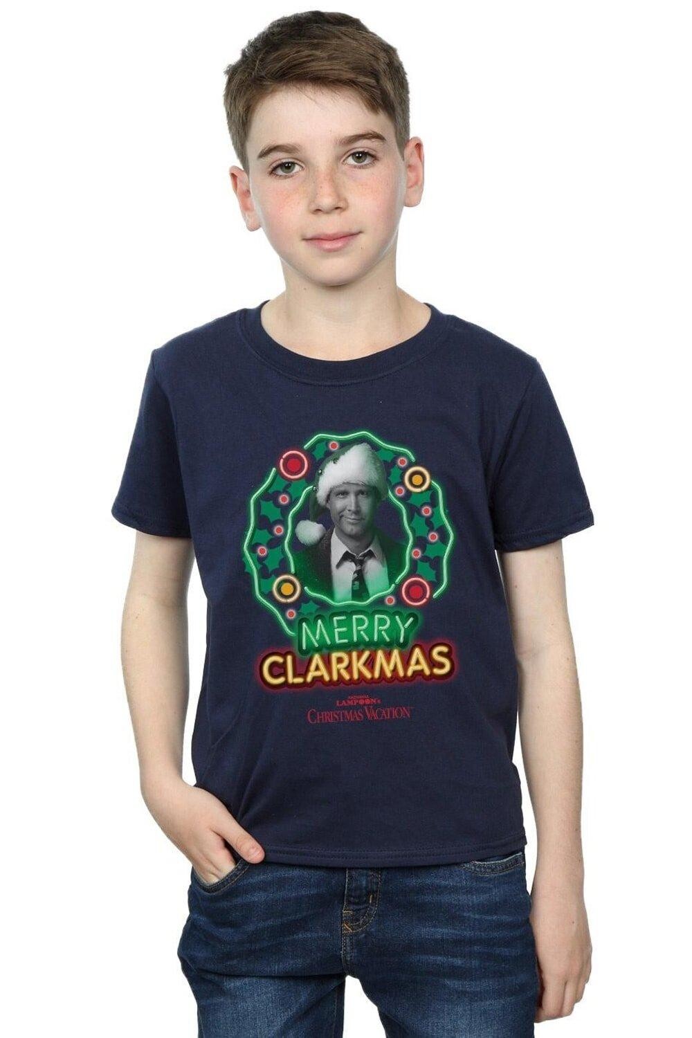 

Футболка Clarkmas в оттенках серого National Lampoon's Christmas Vacation, темно-синий