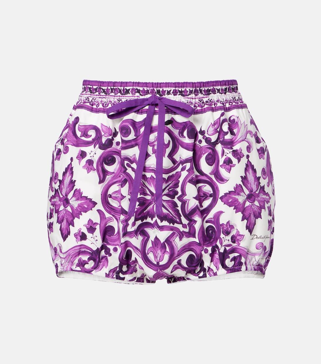 

Шорты из хлопкового поплина Majolica Dolce&Gabbana, Maiolica 1 Viola