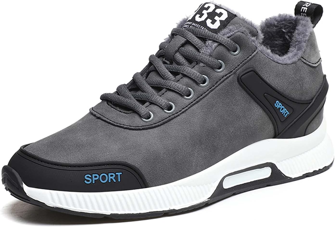 

Мужские невидимые ботинки CERYTHRINA с увеличением роста на 6 см, шнуровка, кожаные, легкие, хип-хоп, модные кроссовки, серый