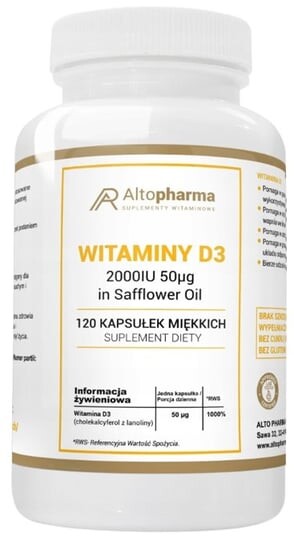 

AltoPharma, D3 2000МЕ 120 мягких капсул Inna