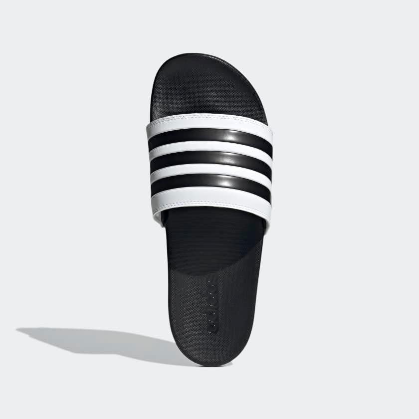 Шлепанцы adidas Adilette Comfort (унисекс), белый/черный — фото 2
