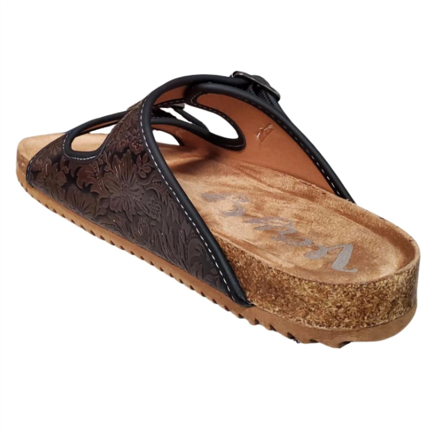 Women's Berry Slide Sandals In Black/ Chocolate Very G — фото 2
