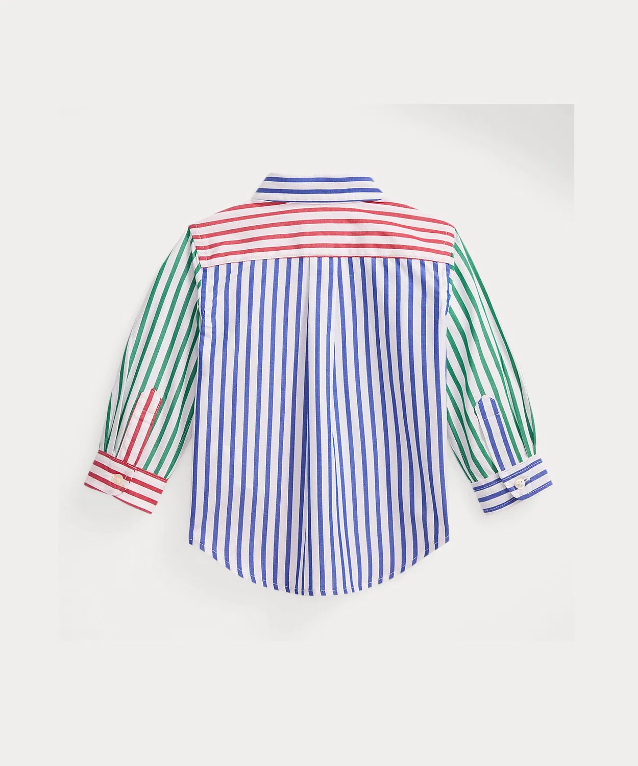 Детская рубашка из хлопкового поплина с полосками, Ralph Lauren, мультицвет — фото 2