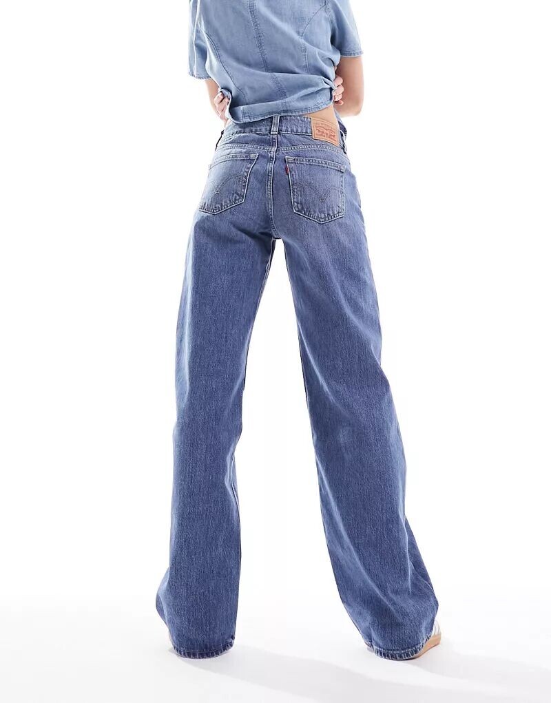 Голубые джинсы свободного кроя с низкой посадкой Levi's Superlow — фото 2