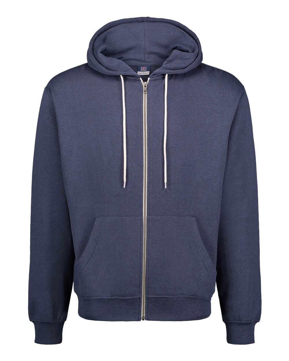 

Мужская толстовка с капюшоном и молнией в стиле ретро Heather MV Sport, цвет indigo pepper heather
