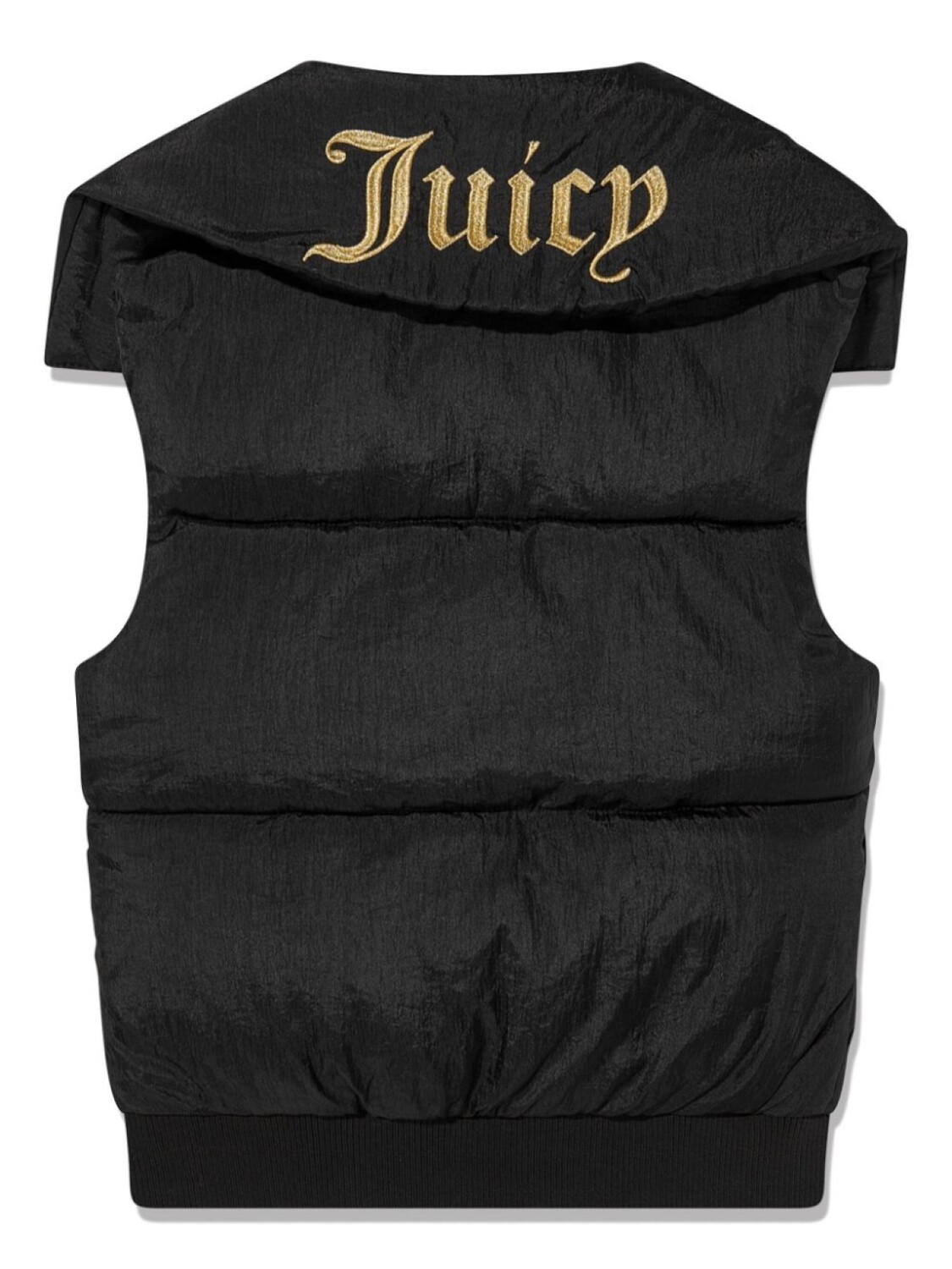 

Детский стеганый жилет Juicy Couture с вышитым логотипом Juicy Couture Kids, черный