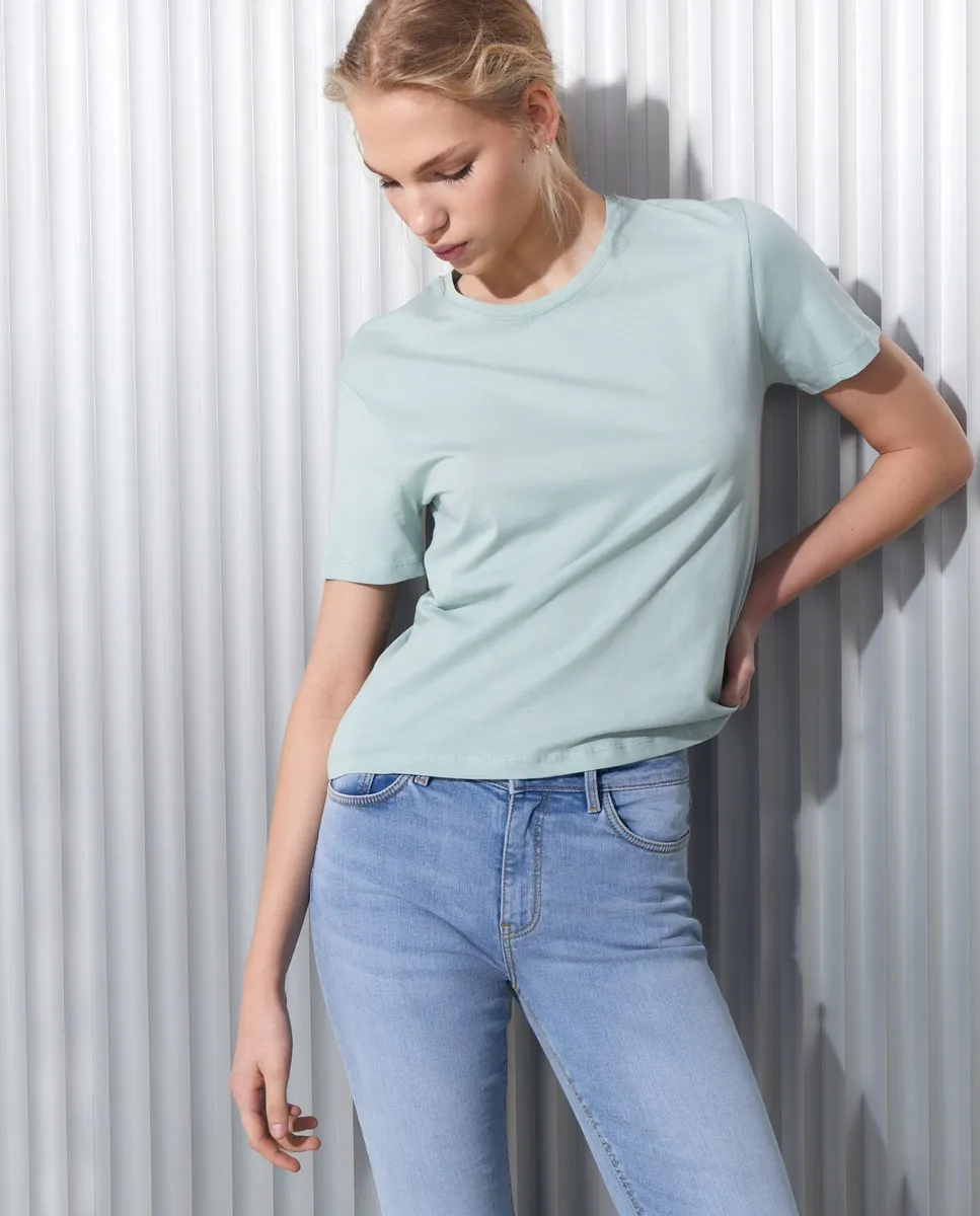 

Женская однотонная футболка с коротким рукавом Easy Wear, цвет 582 Verde Agua