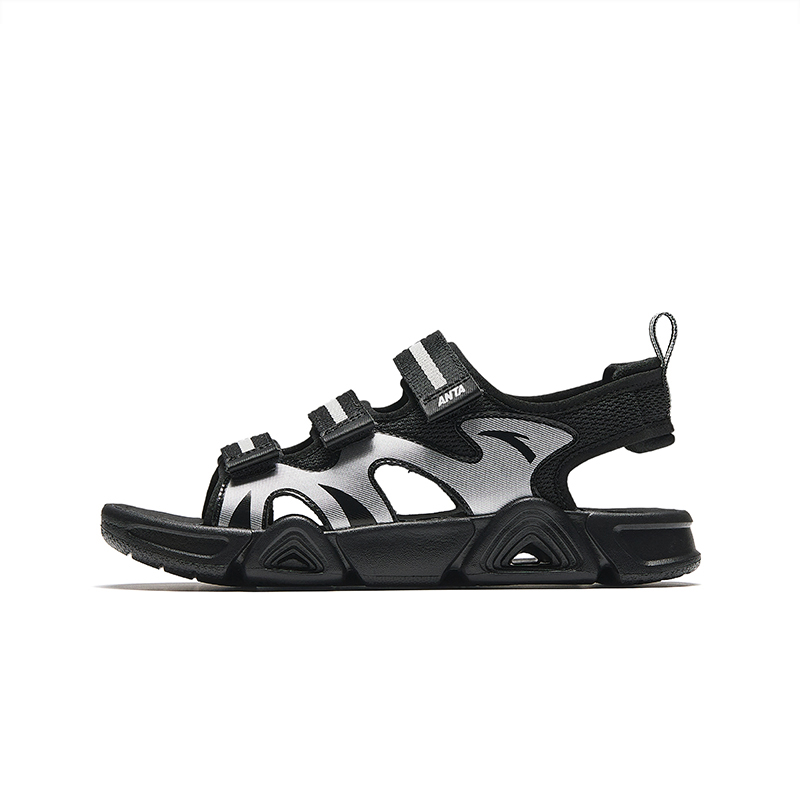 

Дышащие, быстросохнущие, легкие, амортизирующие, низкие детские сандалии Antakids, черный/серебряный