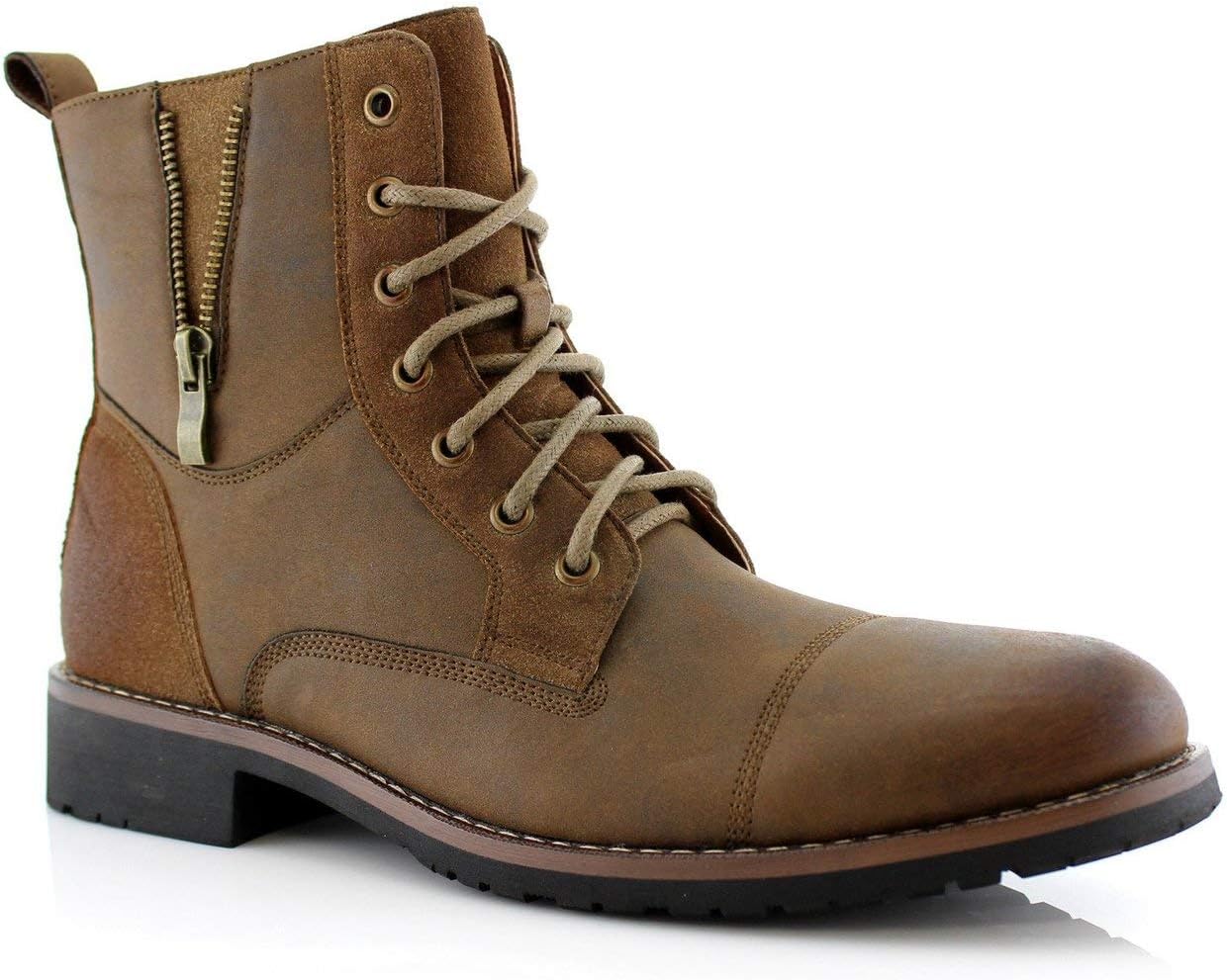 

Мужские повседневные ботинки с круглым носком Ferro Aldo Reid MFA808561B, мотоботинки с молнией, коричневый