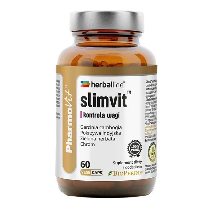 

Препарат, способствующий снижению веса Pharmovit Slimvit Kontrola Wagi, 60 шт