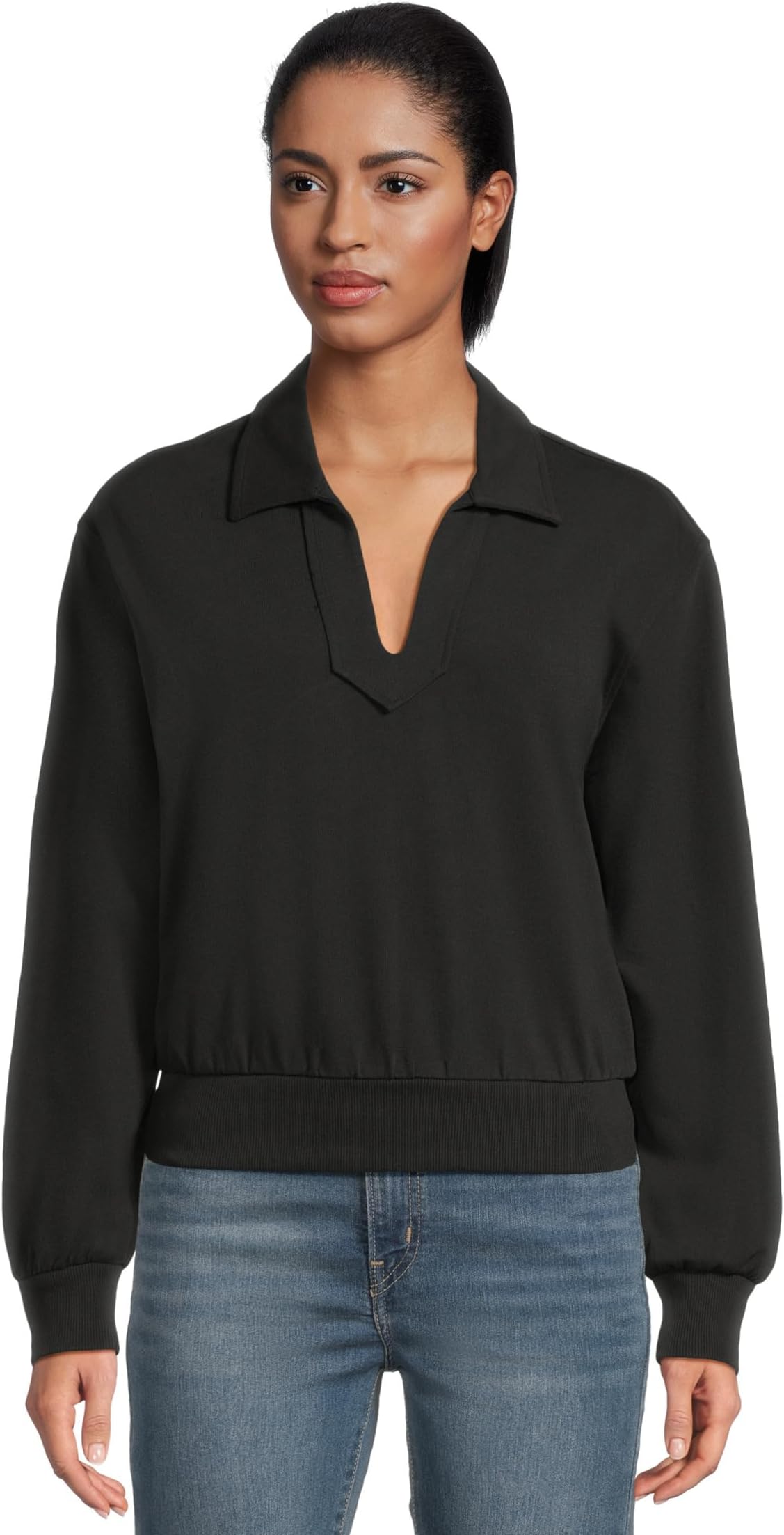 

Поло Lilla P Drop Shoulder Polo, черный