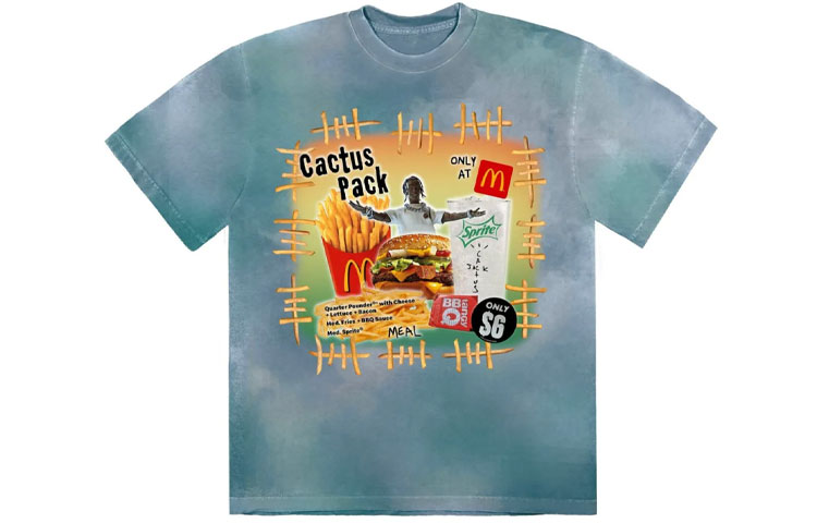 

Футболка Mcdonald"s X унисекс синяя Travis Scott, синий