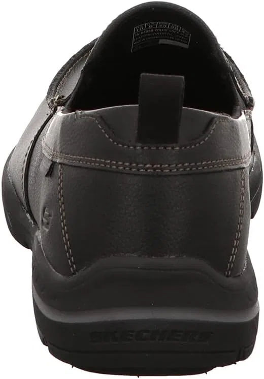 Мужские лоферы Skechers свободного кроя: Harper - Forde, Black (Black Leather) — фото 3