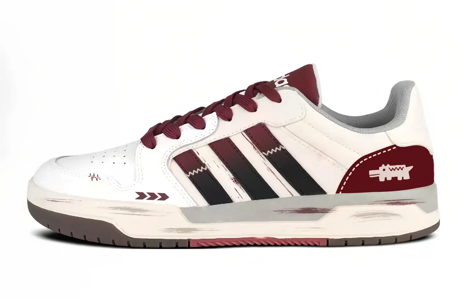 

Adidas Neo Кроссовки для скейтбординга Enrap с амортизацией и износостойкостью, низкие, унисекс, белый с красным