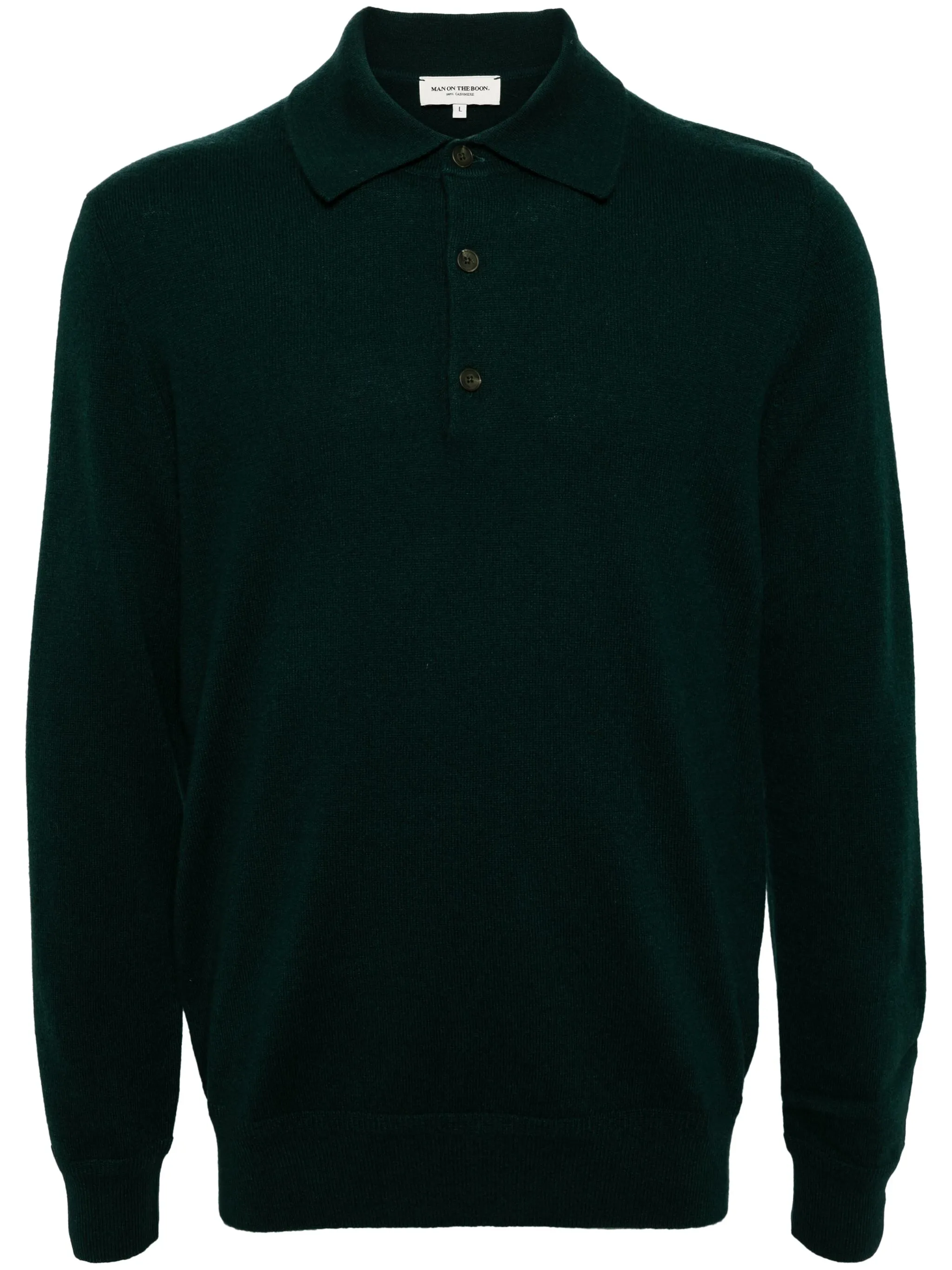 

Кашемировый джемпер с воротником поло Man On The Boon., зеленый