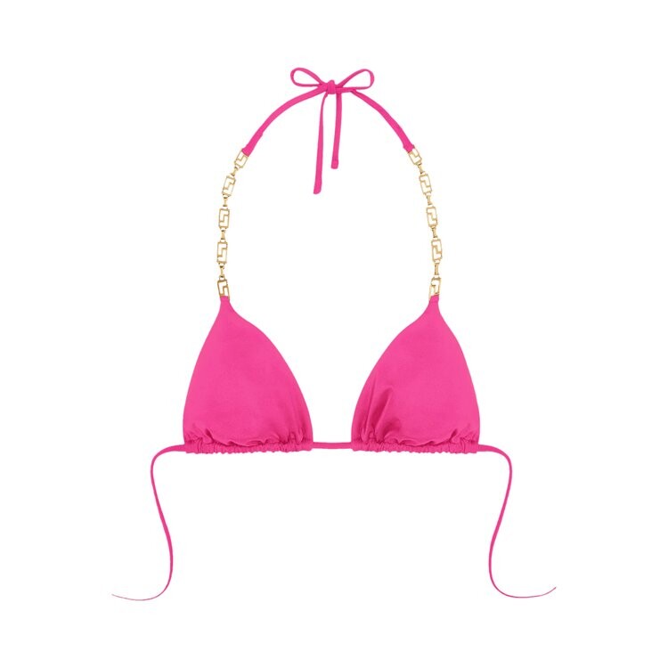 

Топ Versace Greca Hardware Bikini Top, розовый