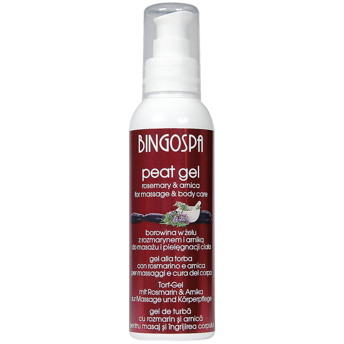 

BINGOSPA, Грязевой гель с розмарином и арникой для массажа, 120г