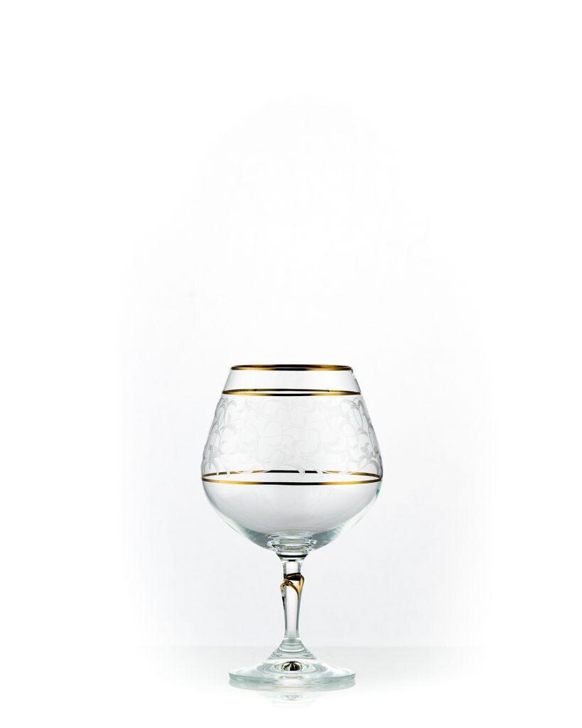 

Бокалы для коньяка Crystal Bohemia, снифтер для коньяка, Lilly Platinum, 400 мл, набор из 6 шт