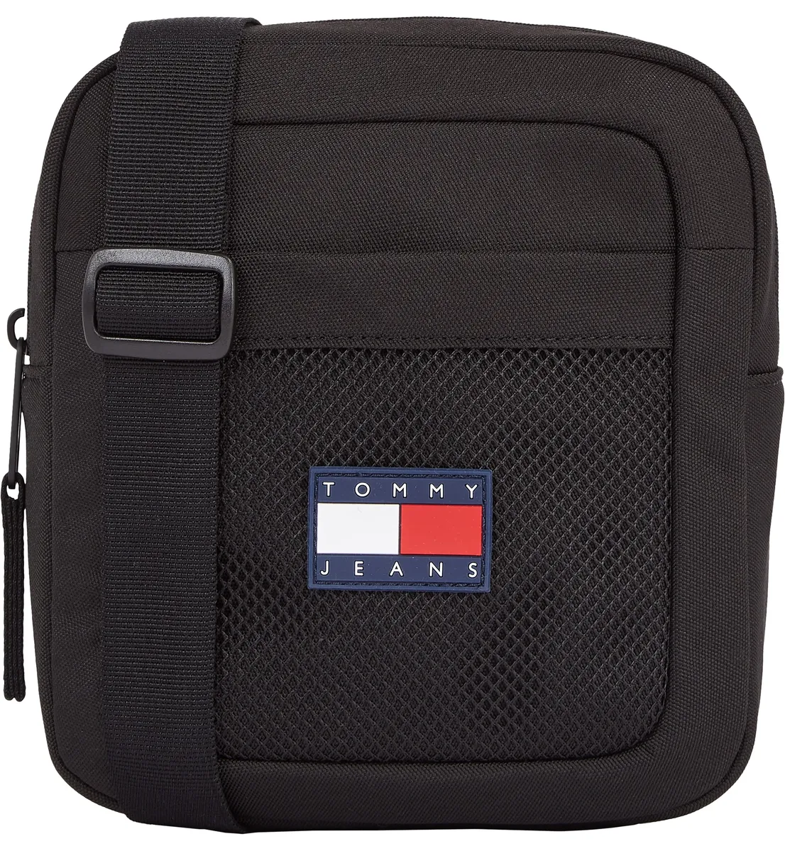 

Мини-сумка Tommy Jeans "TJM HYBRID REPORTER", косметичка, косметичка, косметичка, косметичка из переработанных материалов, черный