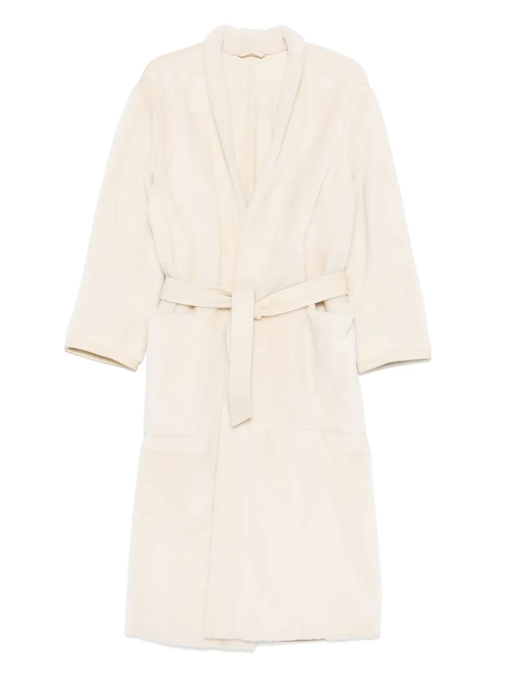 

Пальто из овчины MAX MARA, нейтральный