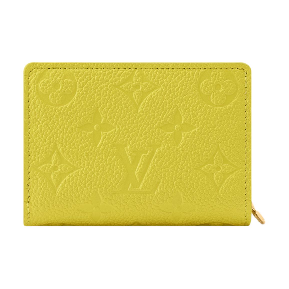 

LOUIS VUITTON Портмоне Comet Grain Cow Leather женский лимон