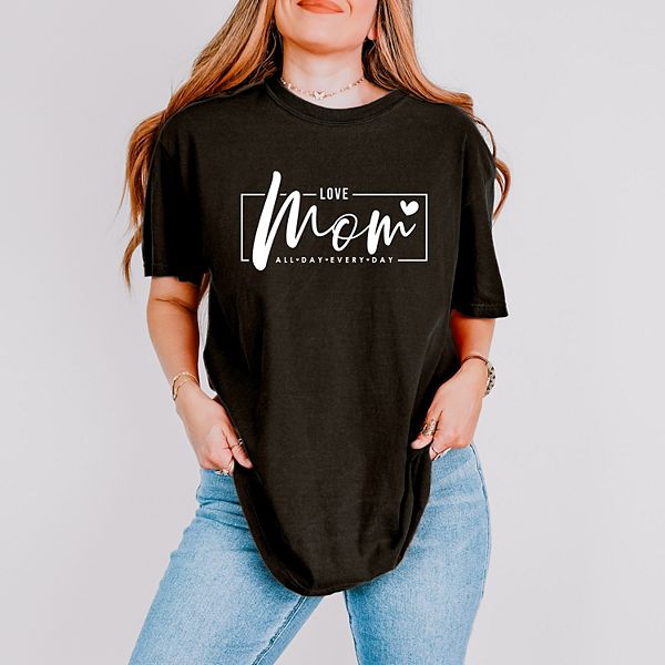 

Футболка Mom, love all day everyday garment dyed Simply Sage Market, Black, Черный, Футболка Mom, love all day everyday garment dyed Simply Sage Market, Black