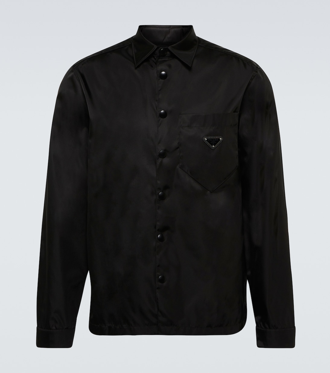 

Куртка-рубашка из Re-Nylon Prada, черный