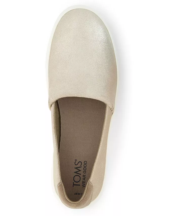 Женские повседневные слипоны Kameron на платформе TOMS, серебряный — фото 4