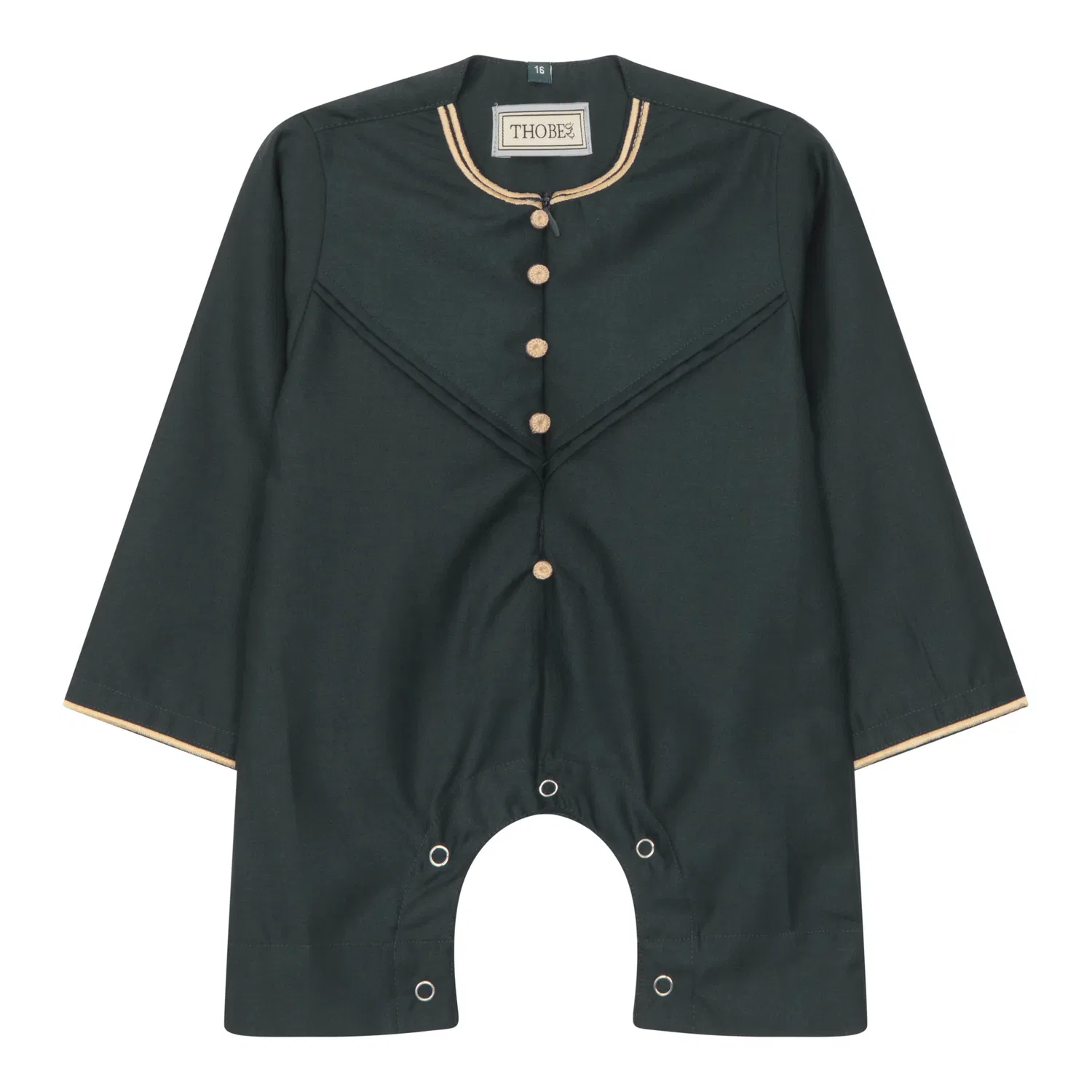 Arabic Thobes Комбинезон для маленьких мальчиков Omani Eid Green Thobe Saudi Emirati Jubba Robe Romper