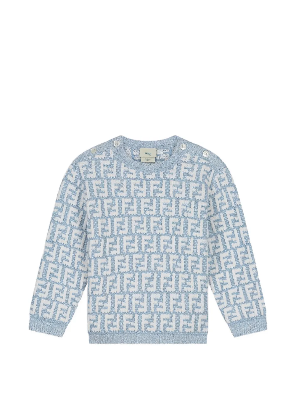 

Топ с узором Fendi Kids, синий