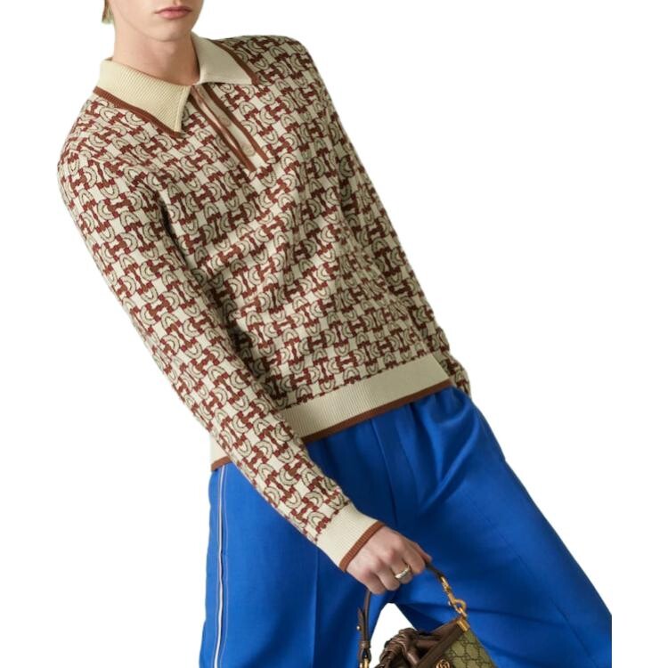 Рубашка поло мужская цвета слоновой кости Gucci, слоновая кость — фото 2