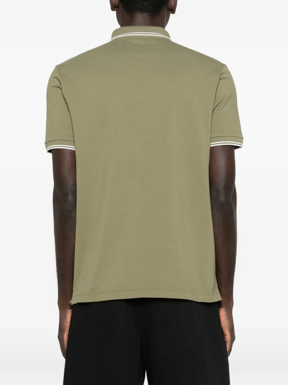 Поло с полосатыми вставками Stone Island, зеленый — фото 4