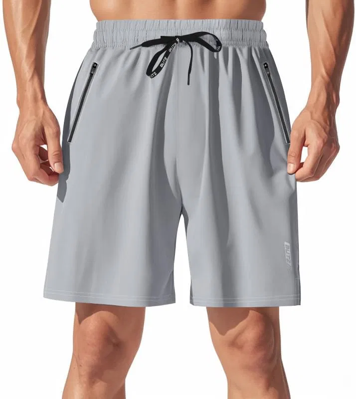 Шорты для бега и фитнеса Generic, Light Gray