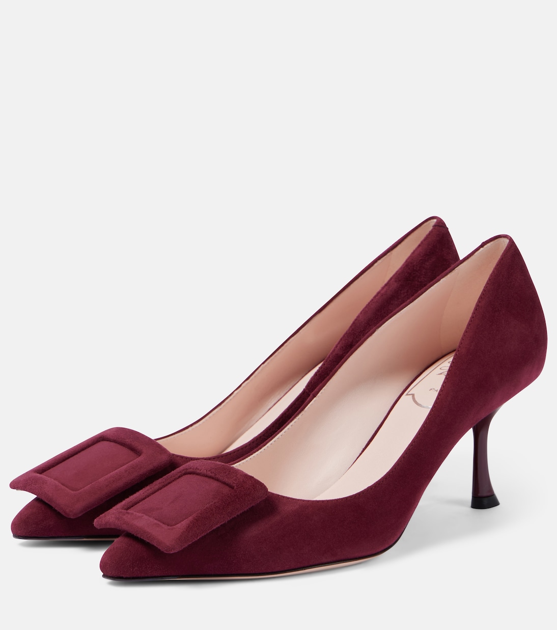 Туфли-лодочки Viv' In the City 65 из кожи Roger Vivier, бордовый — фото 4