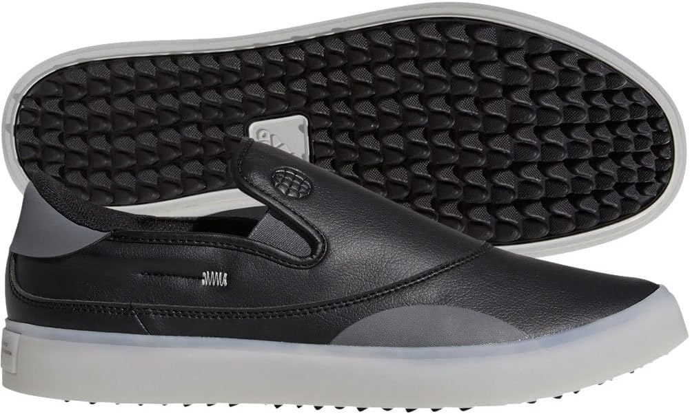 Мужские гольф-кроссовки Adidas Matchcourse без шипов, черный/серый — фото 2