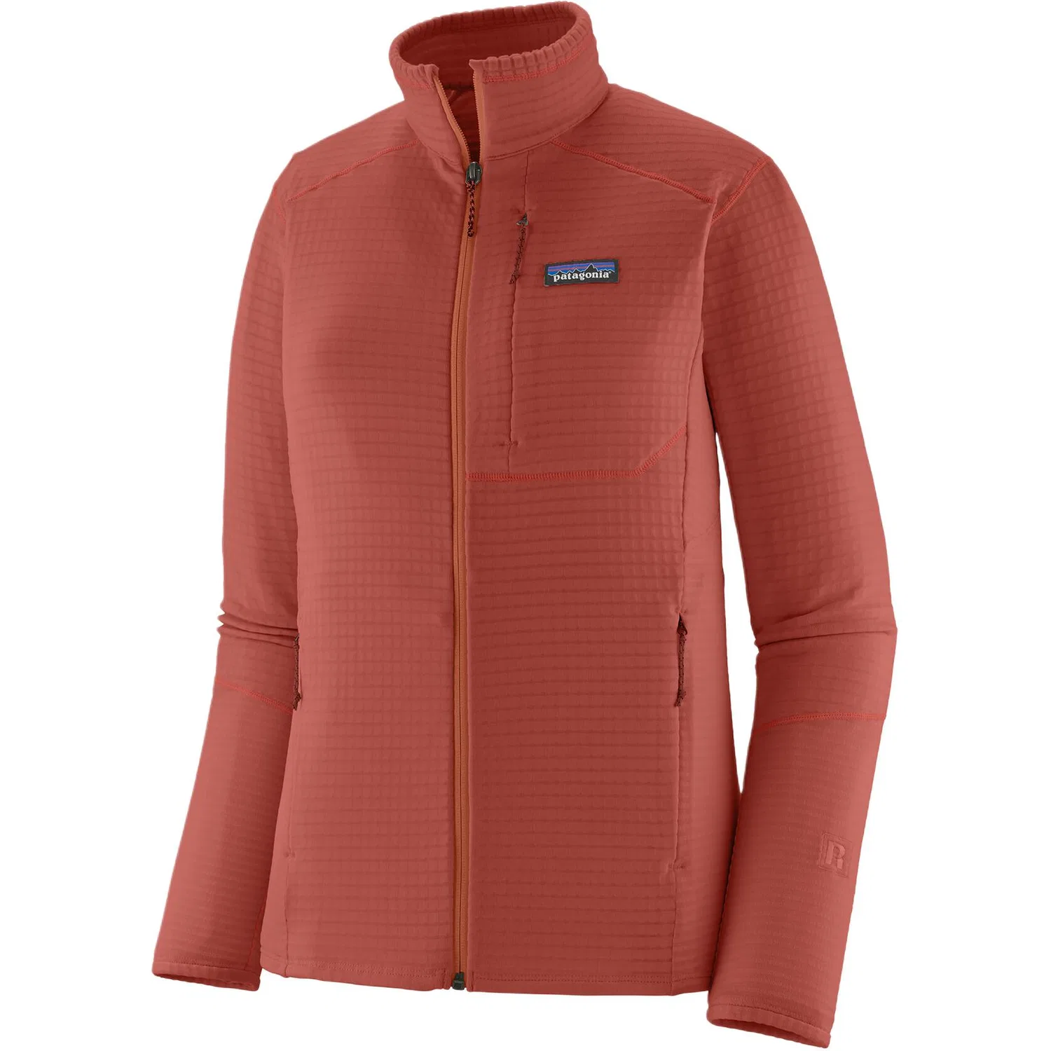 Флисовая куртка Patagonia с текстурой красная