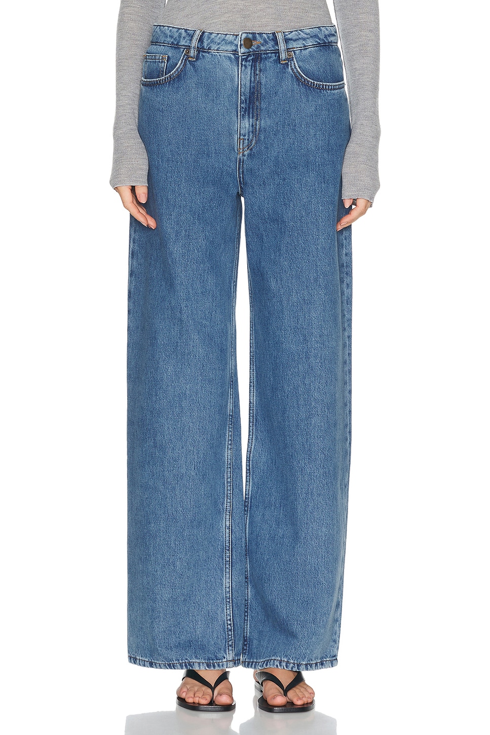 

Укороченные джинсы Willow 34 с широкими штанинами Skall Studio, Washed Blue