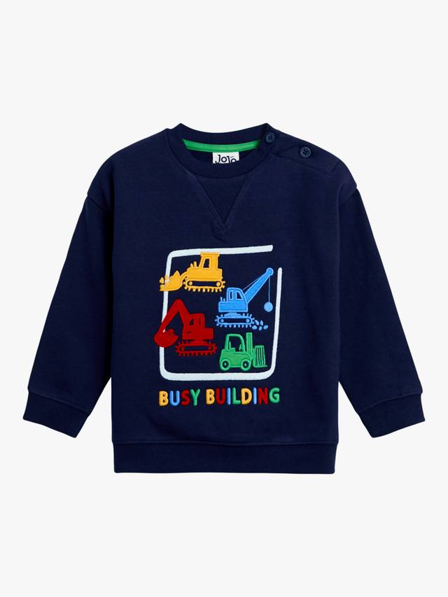 

Детский хлопковый свитшот с аппликацией JoJo Maman Bébé, Navy