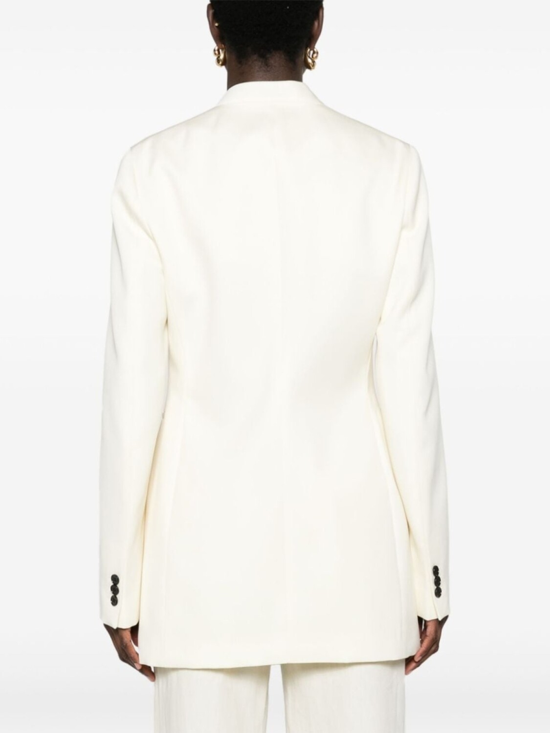 Jil Sander шерстяной однобортный пиджак, нейтральный цвет — фото 4