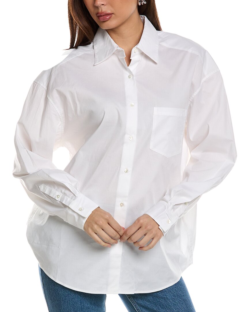 

Однотонная и полосатая блузка Jancy Solid & Striped, белый